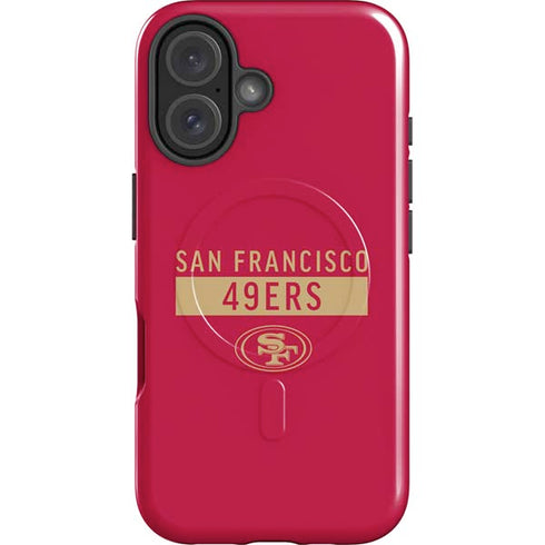 NFL San Francisco 49ers Red Performance Series iPhone 16 Plus Magsafe Impact Case